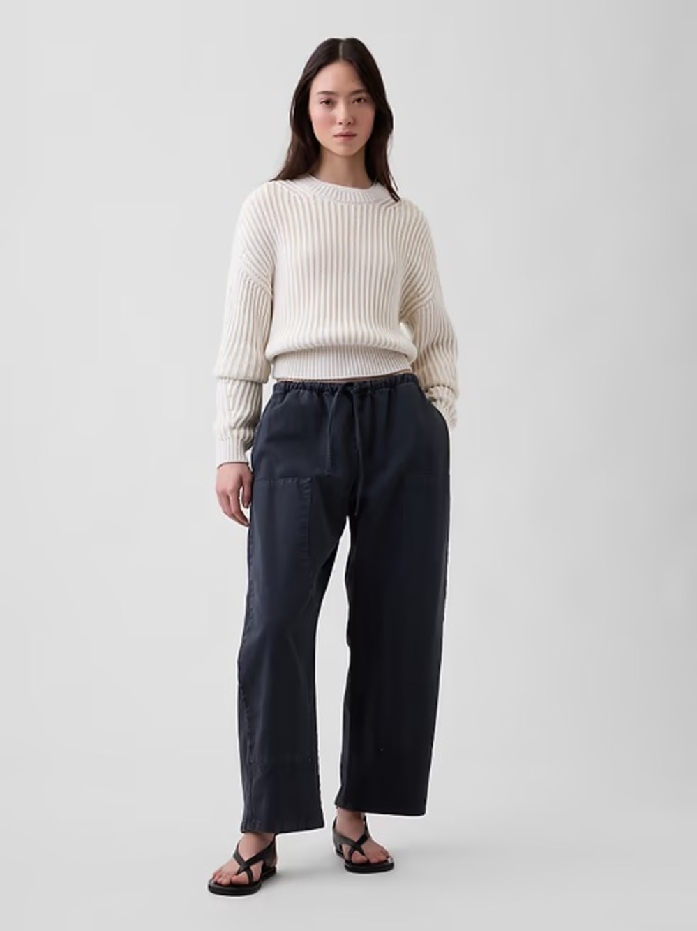 Gap easy double knee barrel pants